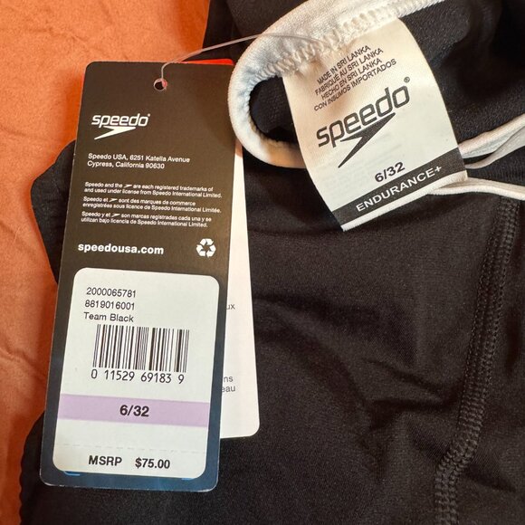 Speedo Endurance+ Flyback Training One Piece Swimsuit - Black/White - 6/32 - Picture 6 of 9